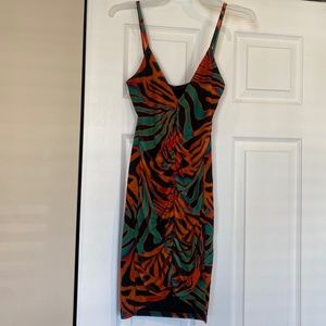 Multicolored Zebra Print Bodycon Dress